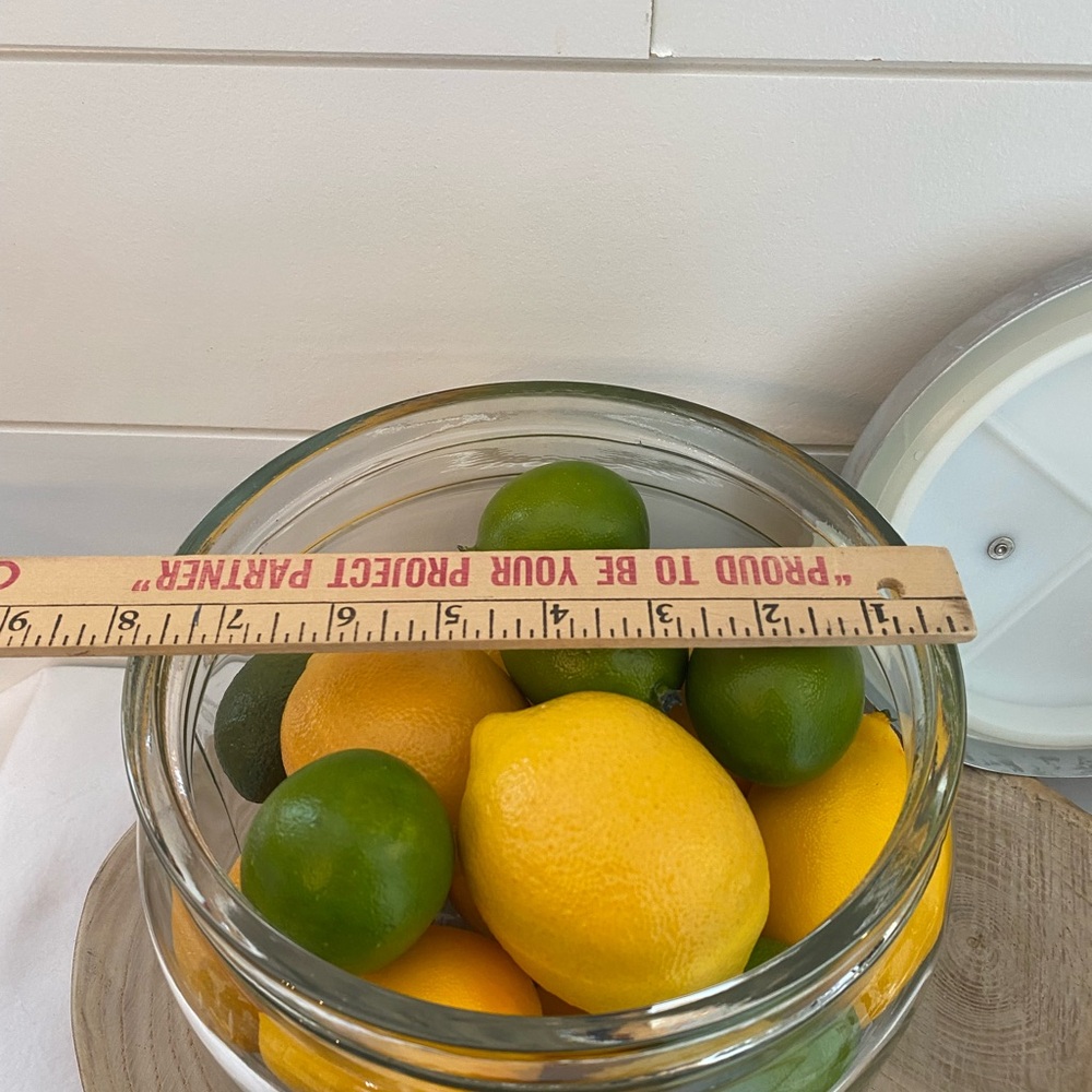 Large Glass Jar With Faux Lemons and Limes Cottagecore Farmhouse Kitchen Decor - Picture 9 of 9